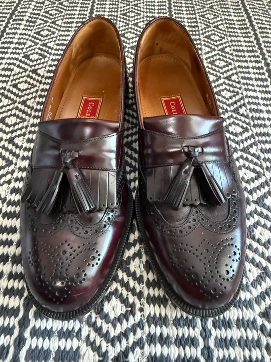 Cole Haan Other - Cole Haan City Vintage Oxblood Oxford Wingtip Tassel Fringe Loafers Size 8 D